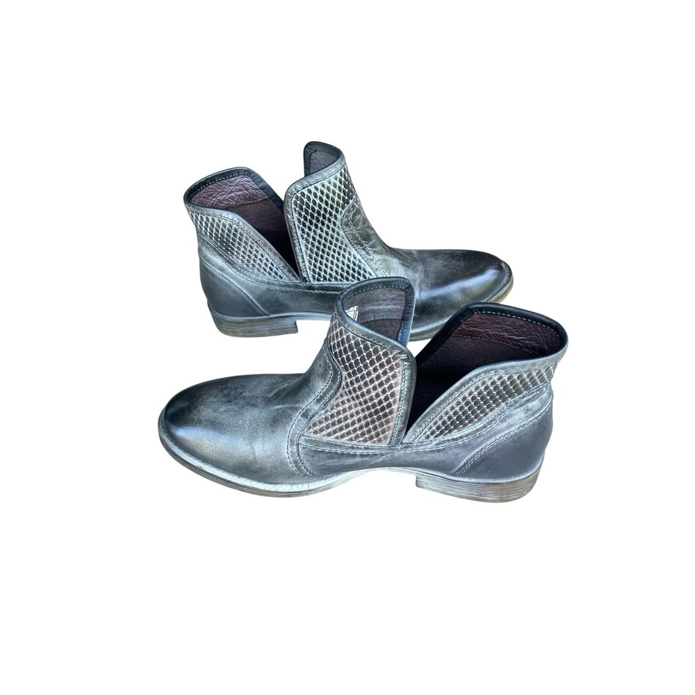 ROAN Bed Stu Gossip Boots Womens Size 9‎ Distressed Gray Leather Booties Boho